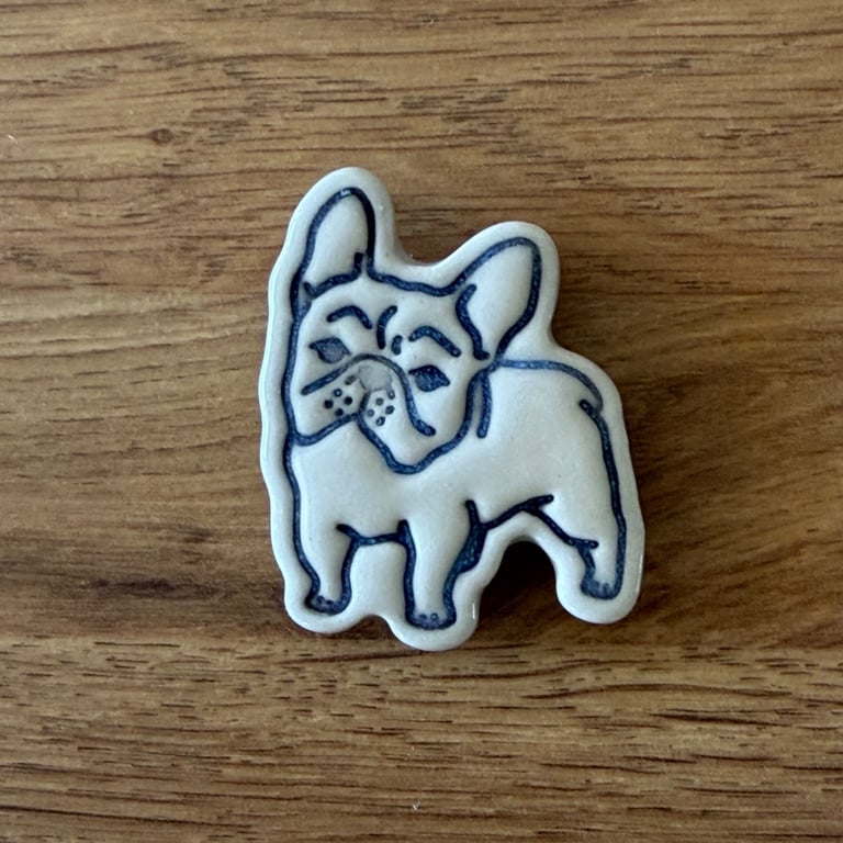 Ceramic French Bulldog Fridge Magnet