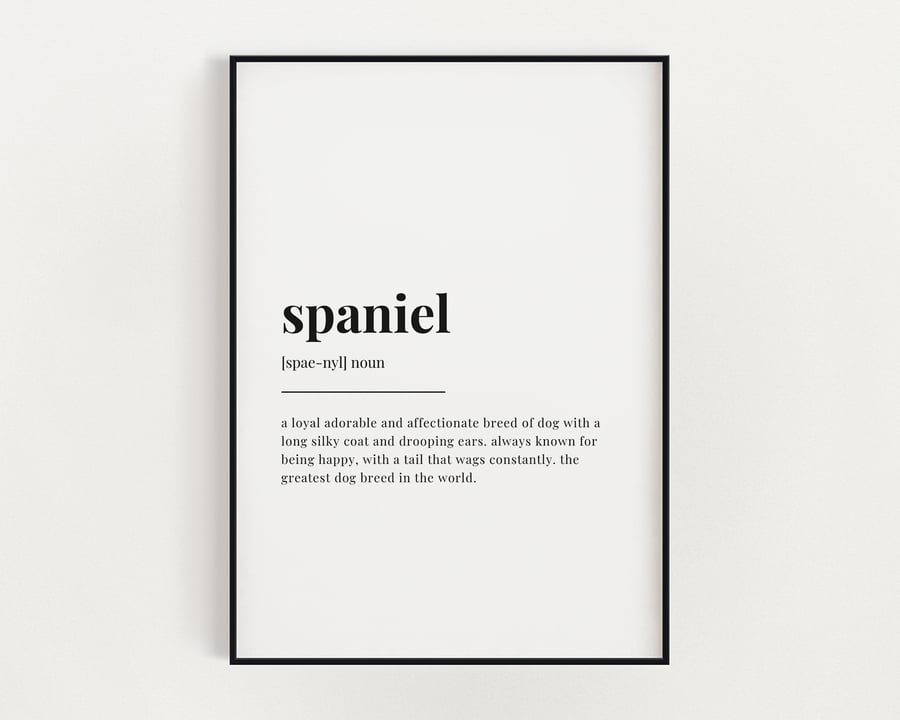 Spaniel Definition Print