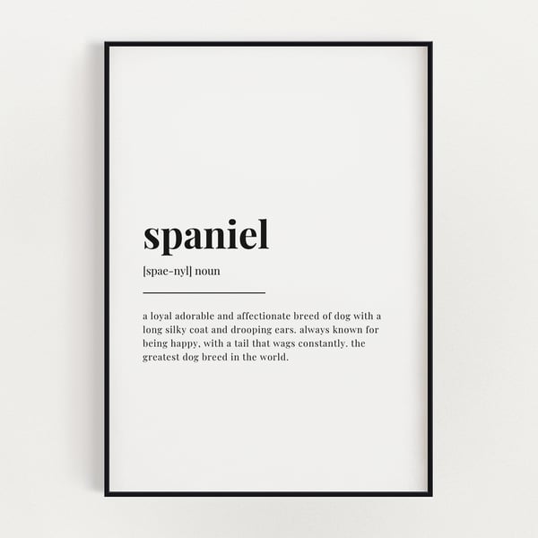 Spaniel Definition Print