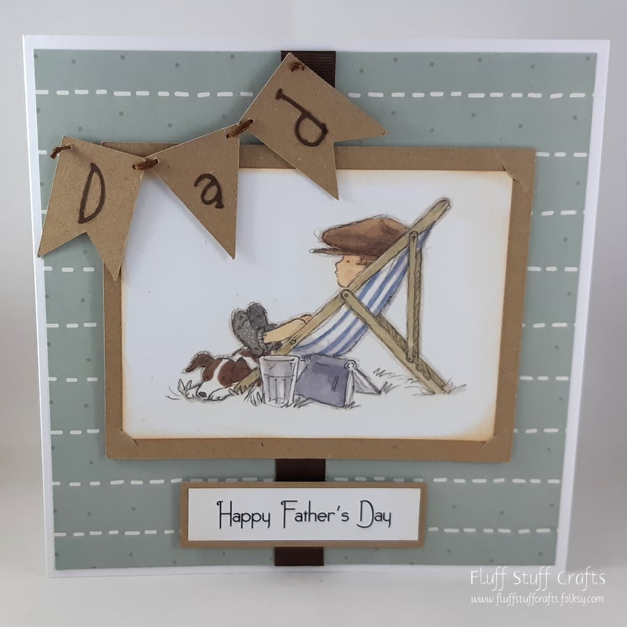 Handmade Father's Day card - the deck chair