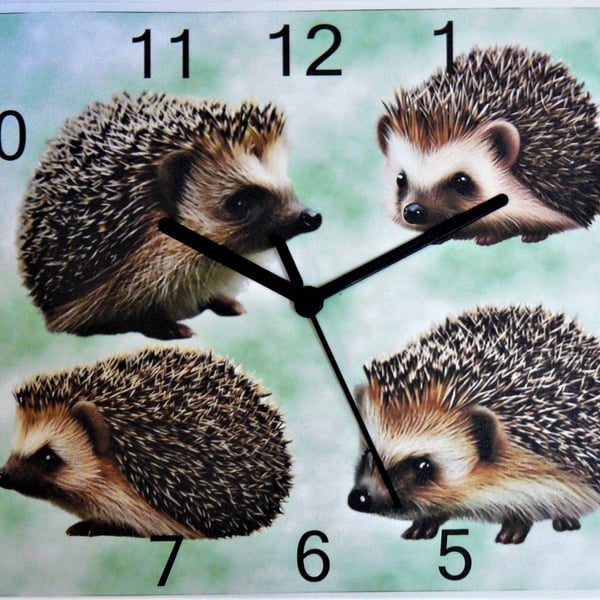 hedge hog wall clock garden mammal clock hoglet