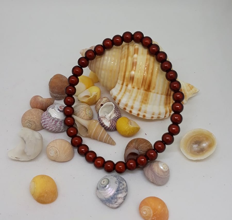 BR311 Brown miracle bead bracelet