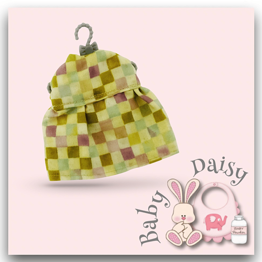 Reserved for Connor - Lemon and Lime Checked Dress to fit Baby Daisy 