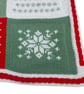 Hand Knitted Christmas Blanket with Red Tartan Fleece Backing - Image 4