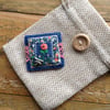 Liberty fabric felt lace brooch badge
