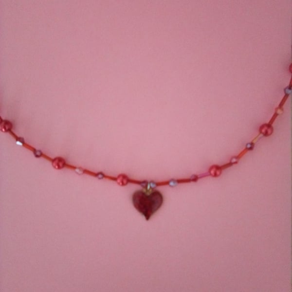 Red Heart Necklace