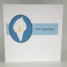 Sympathy card - blue lily