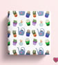 Cactus wrapping paper for the houseplant mad fan in your life - Image 1