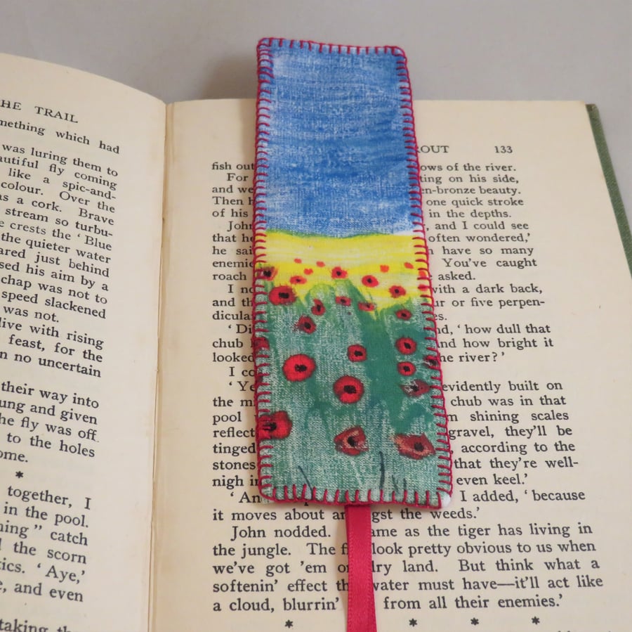 Summer Poppies bookmark 