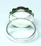 LADYBIRD GRASS RING seed beads ceramic ladybug silver plated  - Image 8