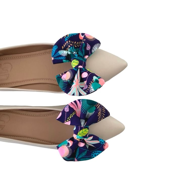 Colourful Shoe Bow Clips Charms Handmade Cute Shoe Decor for Clogs Heels