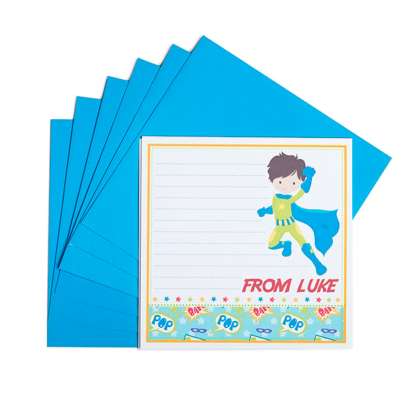 Personalised Superhero Notecards