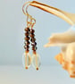 Citrine Earrings With Sparkly Glass - November Birthstone - Handmade In Devon - Image 4