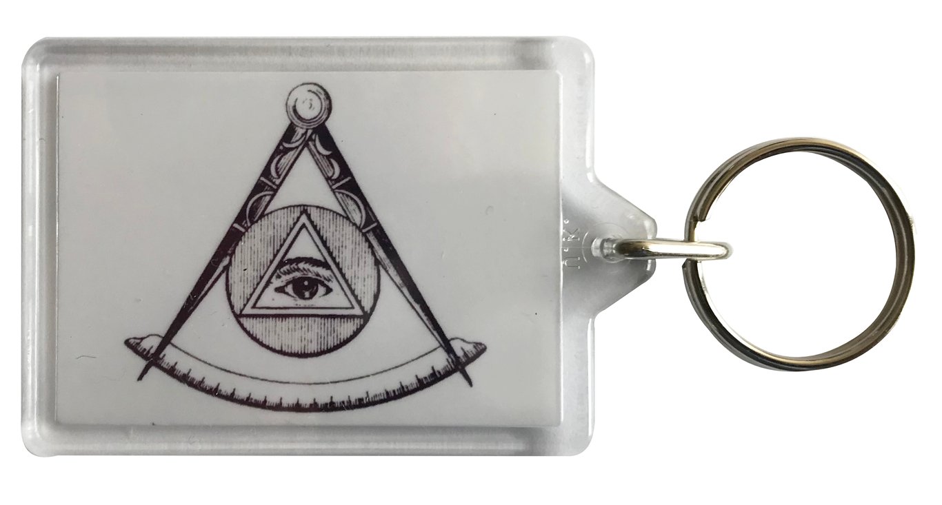 All Seeing Eye - Masons - Keyring with 50x35mm Insert 