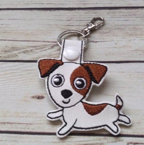 Jack Russell dog pet memorial keychain, pet keepsake, pet loss key chain,  dog bag charm, rainbow bridge, jack russell dog jewelry