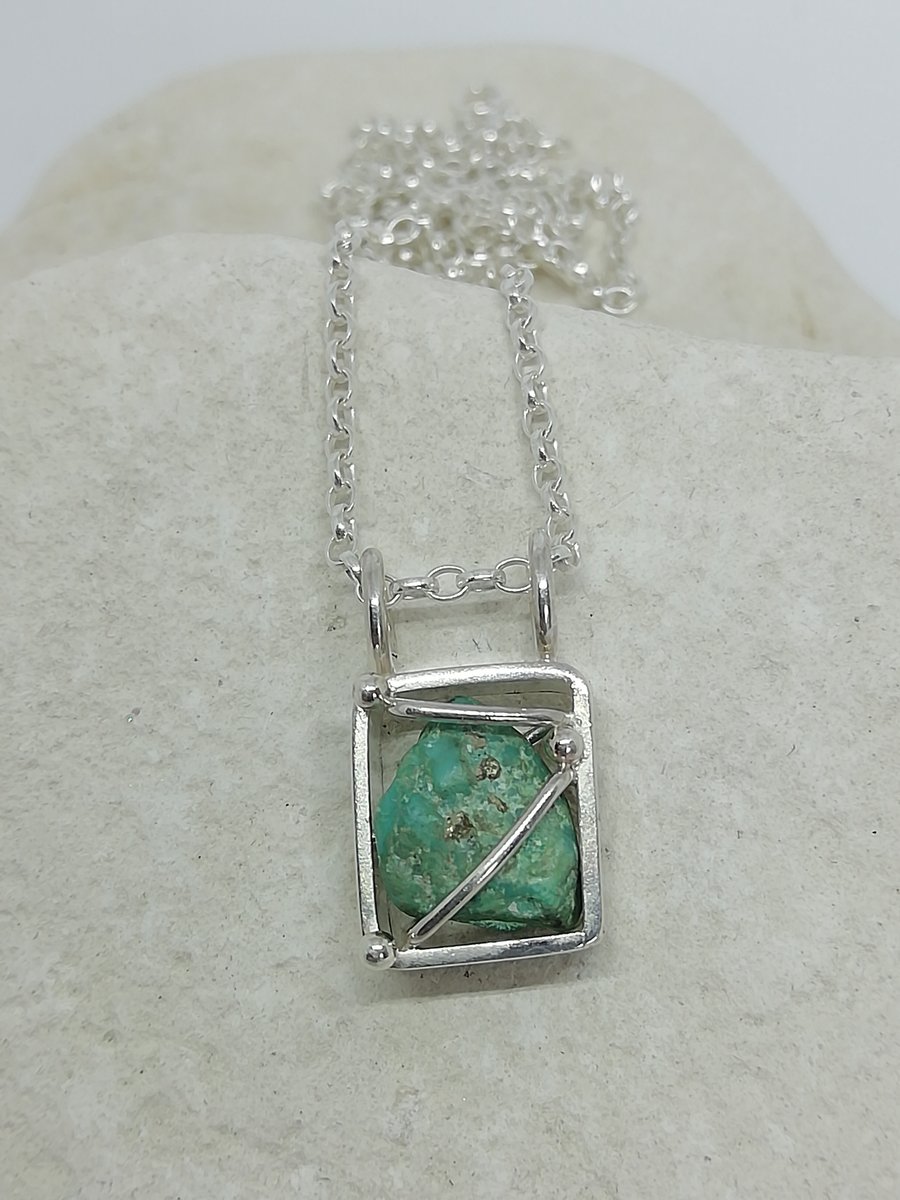  Turquoise in  a Silver Cage