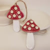 Ceramic Christmas Toadstool decoration