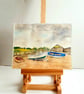 Boats On A Cornish Beach Watercolour Painting - Image 3
