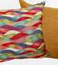 Cushion Cover: Tapestry Waves design Gold reverse 17 (43cm)