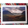 Tryfan and the Ogwen Valley, Eryri, A6 Greetings Card Mountain Landscape Photo
