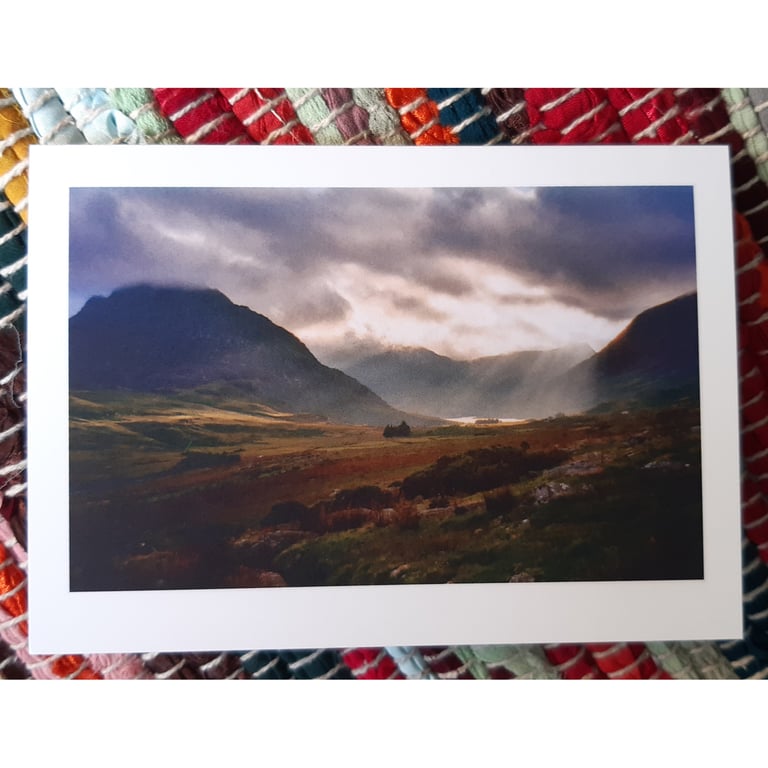 Tryfan and the Ogwen Valley, Eryri, A6 Greetings Card Mountain Landscape Photo
