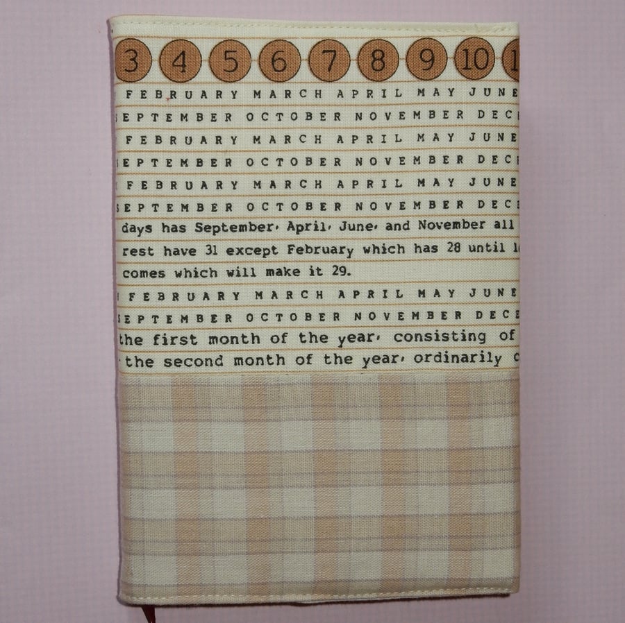 Diary fabric covered Months or Calendar