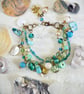 "Sea Spirit" Boho Layered Beaded Charm Bracelet - Image 6