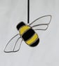 Stained Glass Large Yellow & Black Bee Suncatcher - Image 4