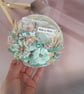 Handmade Round Greeting Card (60) Light Blue Window Box Included - Image 7