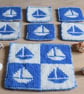 Knitting Pattern for Boat Coasters and Table Mat.  Digital Pattern - Image 2