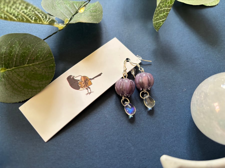 Floral drop earrings