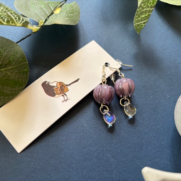 Floral drop earrings