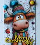 Highland Cow Christmas Card  - Image 2