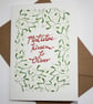Personalised Mistletoe kisses Christmas card - Image 4