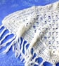 CREAM CROCHETED LACE PATTERN SHAWL - Image 2