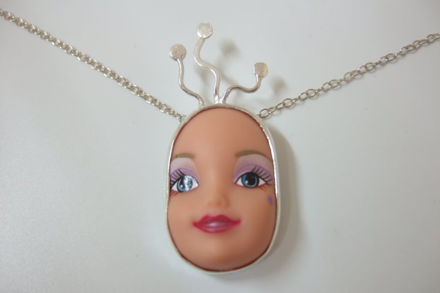 Sterling Silver Doll Face Pendant No. 4