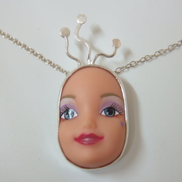 Sterling Silver Doll Face Pendant No. 4