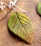 Handmade Ceramic Leaf Earrings, Hypoallergenic Autumn Jewelry - Image 5