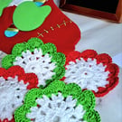 Crochet Christmas Coasters