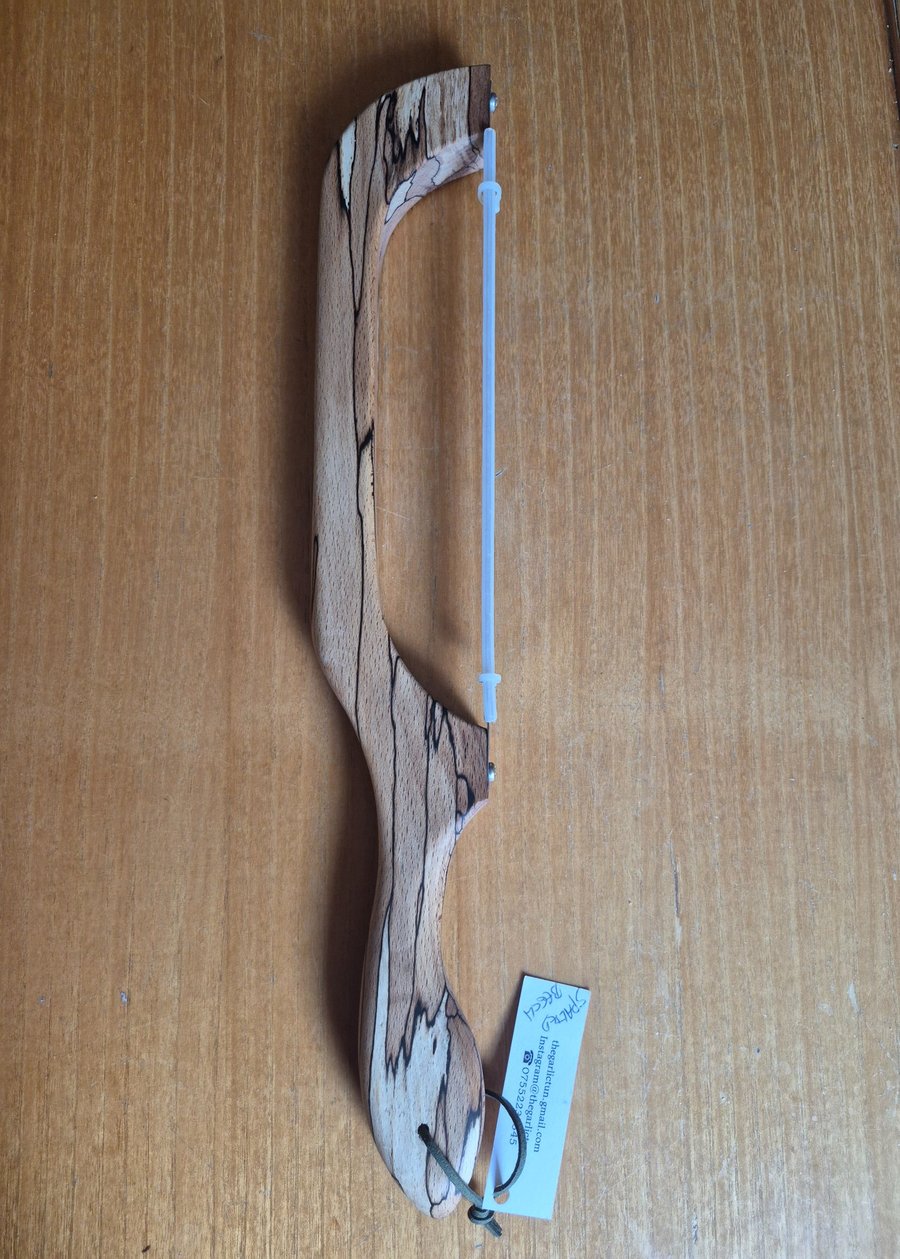 Spalted Beach Bow saw bread knife