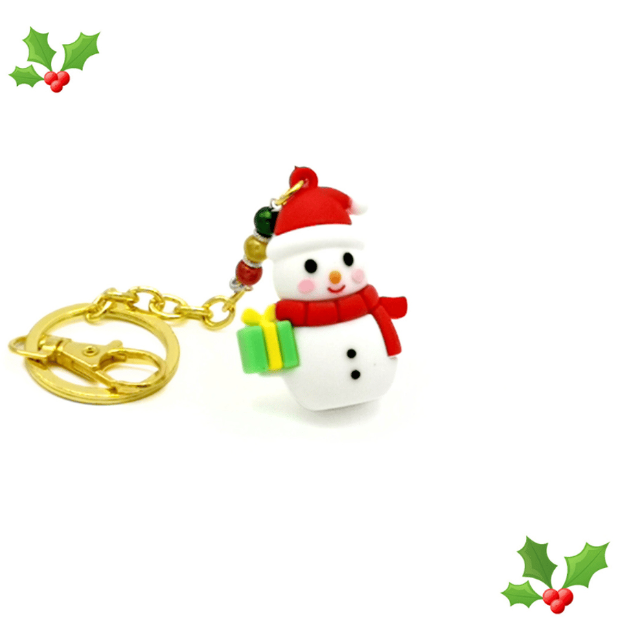 Snowman Keyring