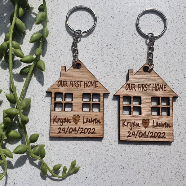 Our First Home Keyring - Key Chain- Moving House - First Home - 