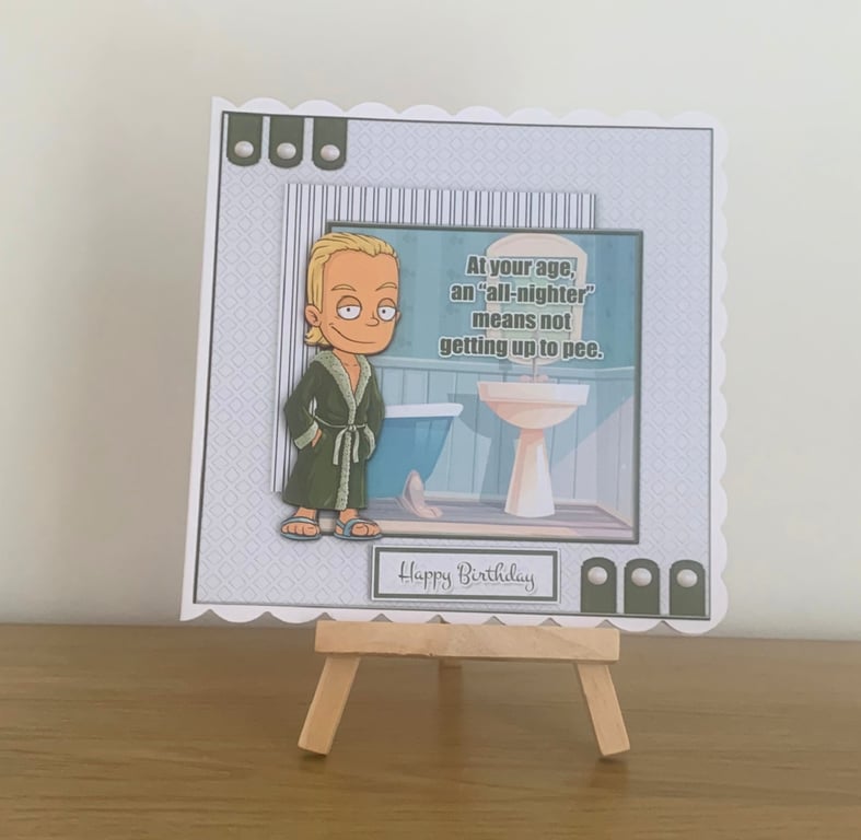 All Nighter Handmade Men's Funny Birthday Card