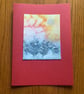 Hand-painted Christmas Yule Card 'Little Snowy Trees'