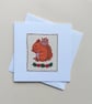 Embroidered Squirrel Christmas Card - Image 1