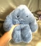 Handmade Yeti, Dusty Blue Fur, Weighted, Squishy, Soft, Emotional Support Plush