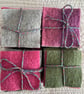 12 Dyed Vintage Wool Felt Pieces 4 Inch Squares - Image 2