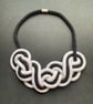 Monochrome sustainable cotton rope necklace, gift for her (Free Shipping) - Image 2
