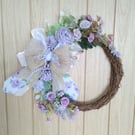 10" Half Moon handmade vintage style Wreath 