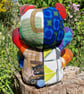 Handmade patchwork artist bear using vintage fabrics - Image 3